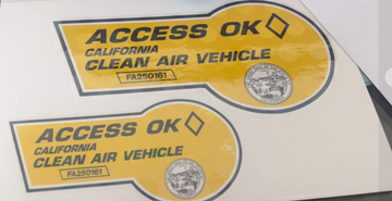 Calif. HOV Under Stickers Protection Film
