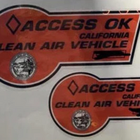 Calif. HOV Under Stickers Protection Film